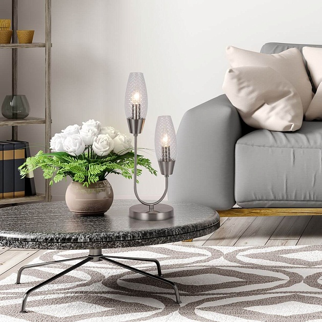 Настольная лампа Escada Desire 10165/2 Nickel Фото № 3