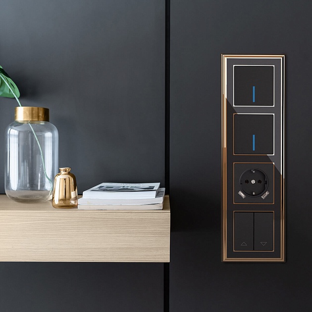 Выключатель жалюзи Werkel черный W1124508 4690389156748 Фото № 5