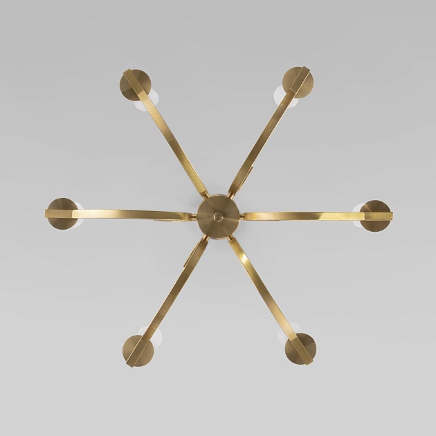 Подвесная люстра Eurosvet Rosher 60141/6 латунь изображение 4 Подвесная люстра Eurosvet Rosher 60141/6 латунь Фото № 4