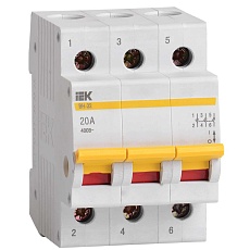 KARAT Выключатель нагрузки (мини-рубильник) ВН-32 3P 20А IEK MNV10-3-020