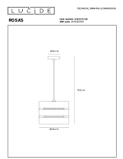Подвесной светильник Lucide Rosas 21433/01/30 1