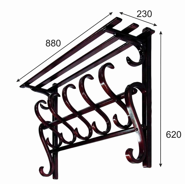 Настенная вешалка Мебелик В 7Н 001555 Фото № 3