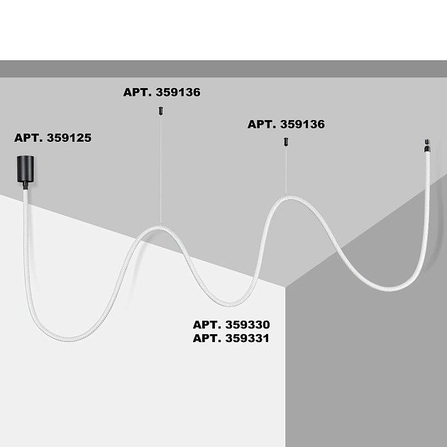 Подвесной светодиодный светильник Novotech Ramo Konst 359331 изображение 6 Подвесной светодиодный светильник Novotech Ramo Konst 359331 Фото № 6