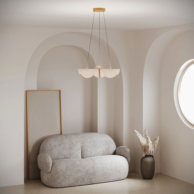 Подвесная светодиодная люстра Eurosvet Emisfero 50083/3 LED золото Фото № 8