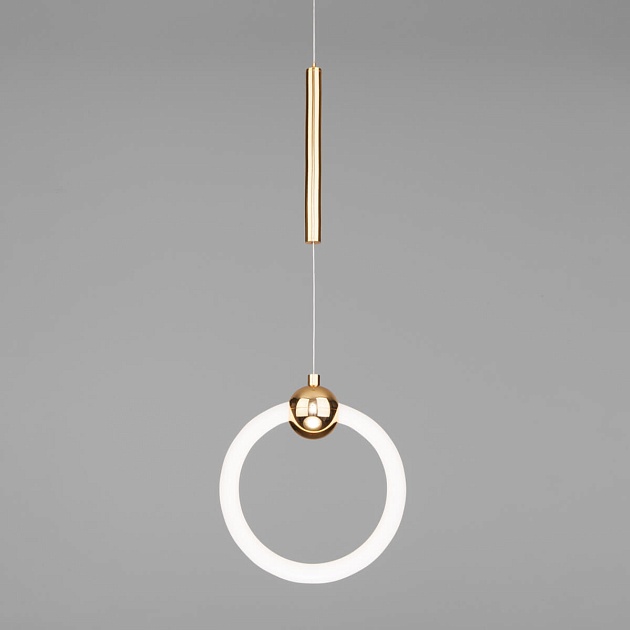 Подвесной светодиодный светильник Eurosvet Rim 90165/1 золото Фото № 1