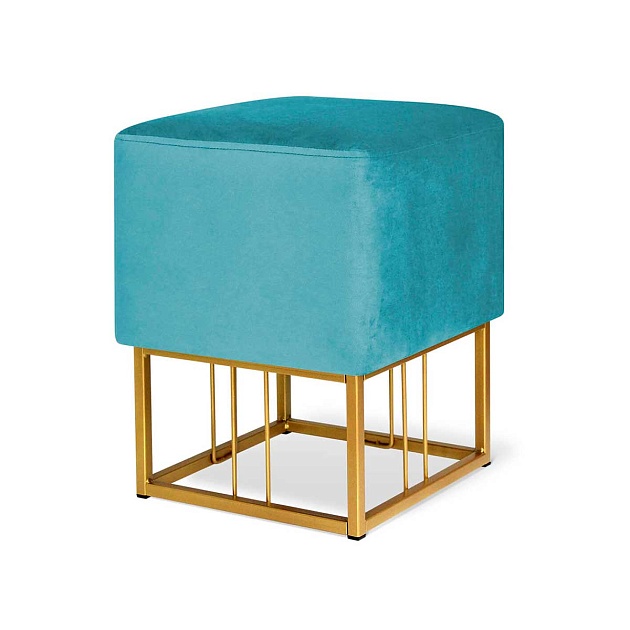 Пуф Sheffilton SHT-B9 голубая пастель/золото 6457998801 Фото № 1