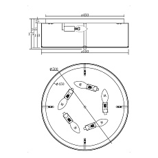 Потолочный светильник Maytoni Ripple MOD096CL-05CH 1