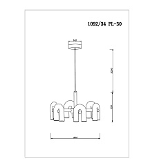 Подвесная светодиодная люстра Divinare Twins 1092/34 PL-30 1