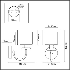 Бра Odeon Light Classic Saga 5088/1W 1