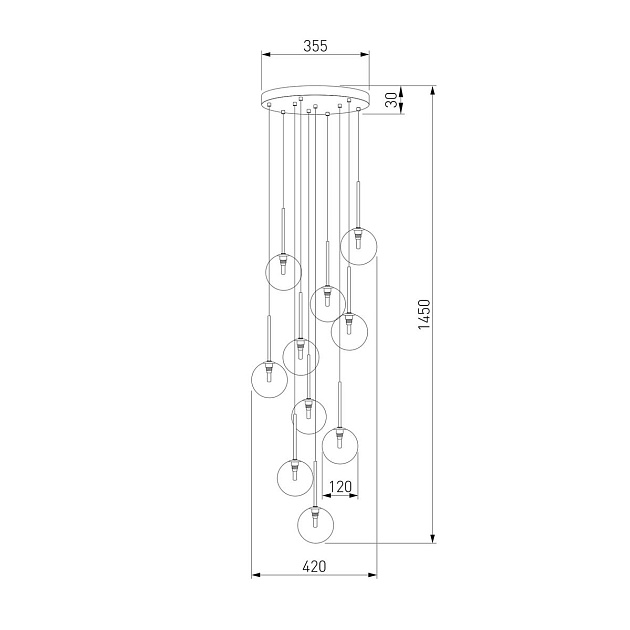 Подвесная люстра TK Lighting 5944 Nilos Фото № 2