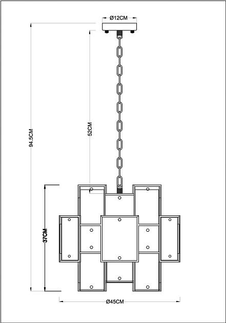 Подвесная люстра Arte Lamp Theemin A4068LM-7SG изображение 2 Подвесная люстра Arte Lamp Theemin A4068LM-7SG Фото № 2