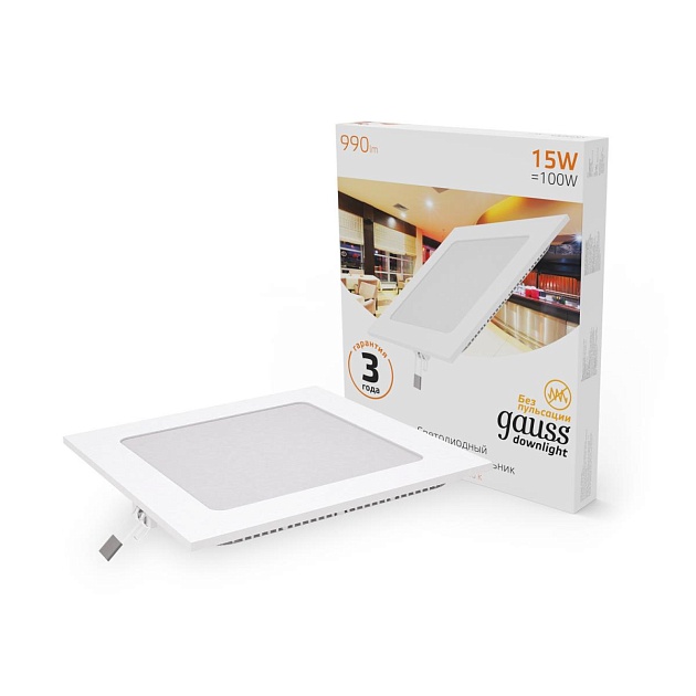 Встраиваемый светодиодный светильник Gauss 940111115 Фото № 2