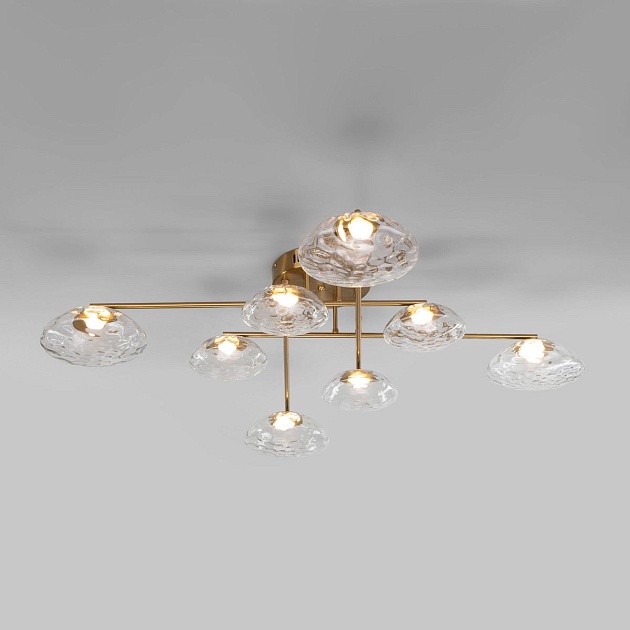 Потолочная светодиодная люстра Eurosvet Ripple 50389 LED латунь Фото № 6