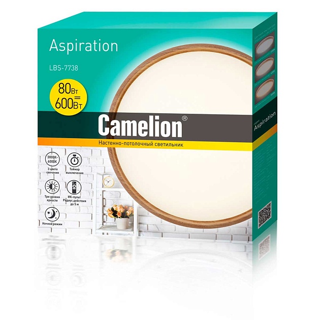 Настенно-потолочный светильник Camelion LBS-7738 14532 Фото № 3