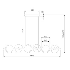 Подвесной светильник Eurosvet Moity 70149/6 черный/латунь Smart 1