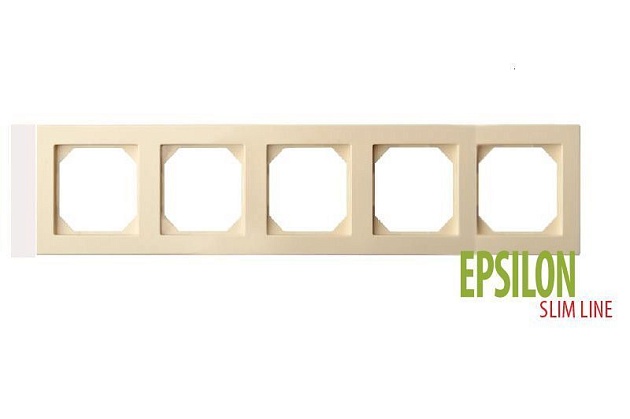 Рамка 5-постовая Liregus Epsilon бежевый 28-0885 изображение 3 Рамка 5-постовая Liregus Epsilon бежевый 28-0885 Фото № 3
