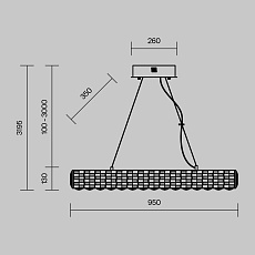 Подвесной светодиодный светильник Maytoni Castello MOD336PL-L130G3K 4
