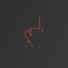 Стеновой парящий профиль Flexy для натяжных потолков 8406 FLY 02 2