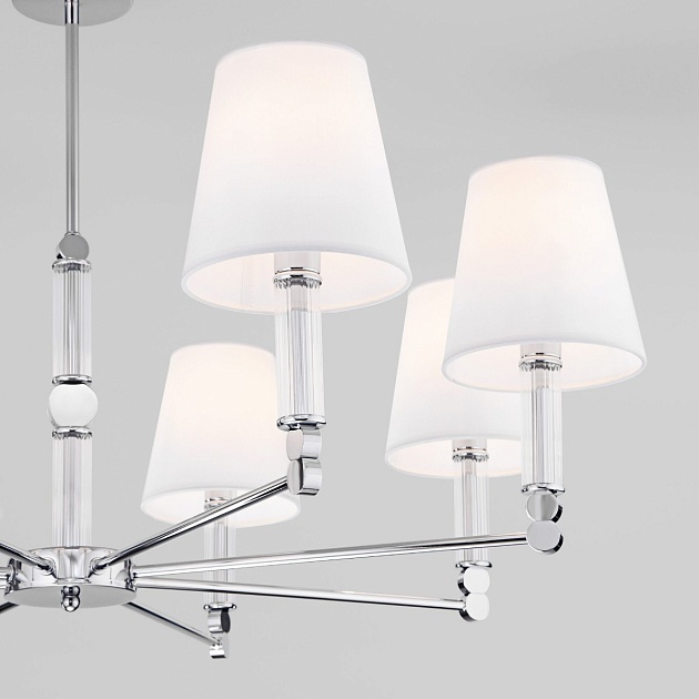 Потолочная люстра Eurosvet 60145/8 хром изображение 3 Потолочная люстра Eurosvet 60145/8 хром Фото № 3