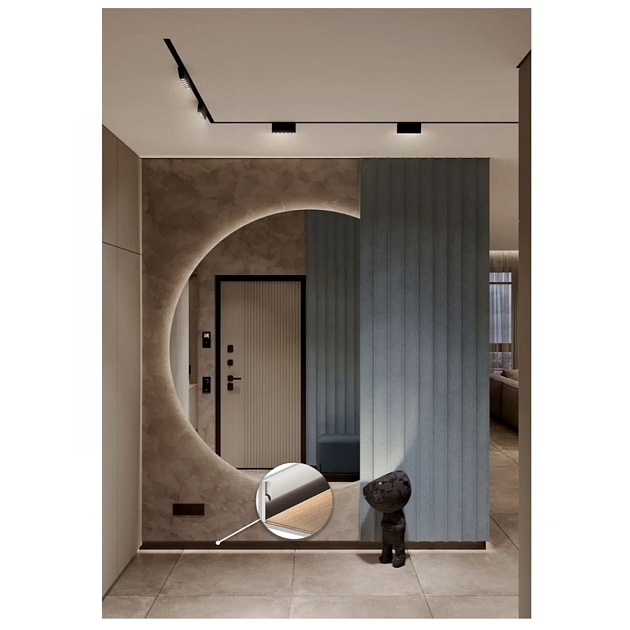 Теневой напольный плинтус FerGipps черный ПП 90 УТ000002532 Фото № 3