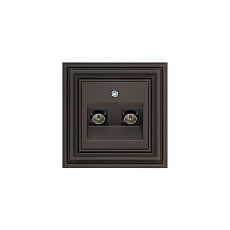 ТВ-розетка TV/SAT Liregus Retro коричневый омбре 29-033