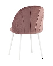 Кухонный стул Stool Group Логан велюр пыльно розовый белые ножки AV 413-B15-02 4