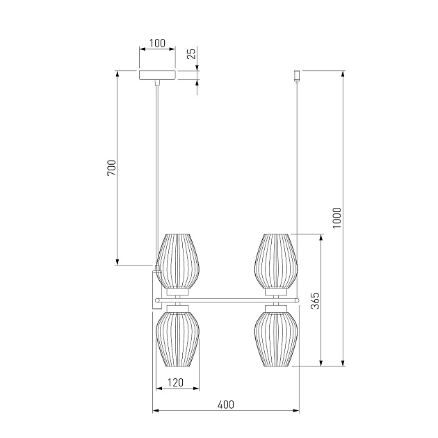 Подвесная люстра Eurosvet Alva 30183/4 латунь изображение 4 Подвесная люстра Eurosvet Alva 30183/4 латунь Фото № 4