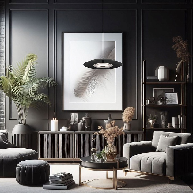 Подвесной светодиодный светильник Eurosvet Kontur 90328/1 черный Фото № 5