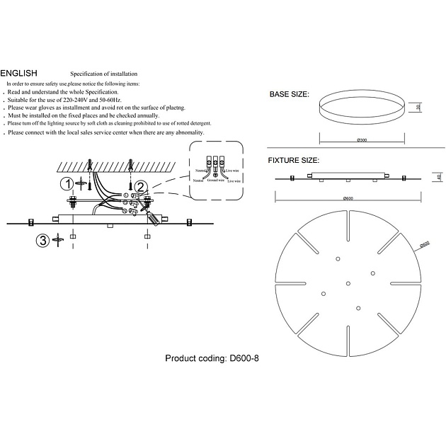 Основа для люстры Crystal Lux D600-8 Gold изображение 2 Основа для люстры Crystal Lux D600-8 Gold Фото № 2