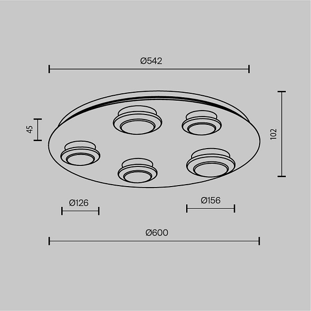 Потолочная светодиодная люстра Maytoni Pharao MOD361CL-L58BS3K Фото № 3
