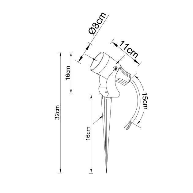Ландшафтный светодиодный светильник Arte Lamp Elsie A4715IN-1BK Фото № 2