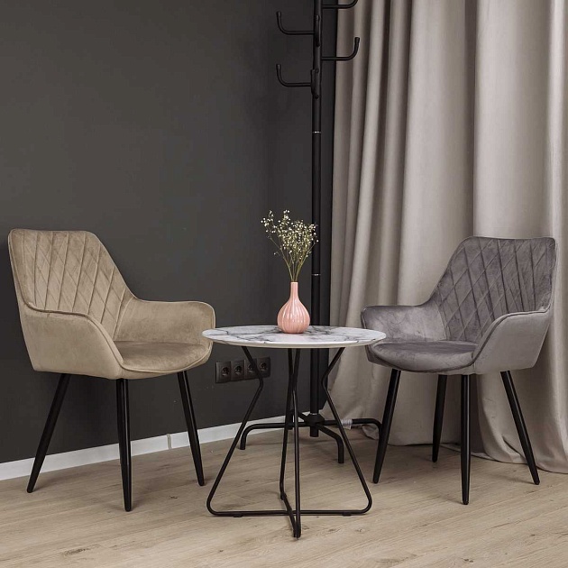 Кресло AksHome Pablo светло-серый, велюр 72328 Фото № 9