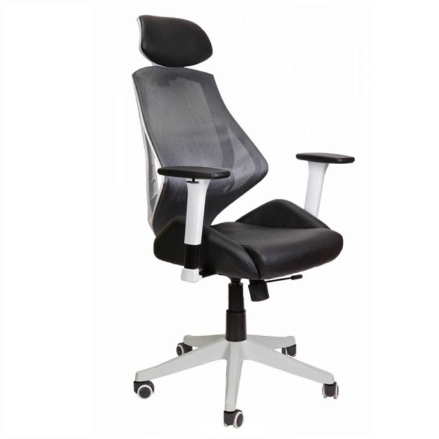 Офисное кресло AksHome Space серый + чёрный, сетка 45784 изображение 1 Офисное кресло AksHome Space серый + чёрный, сетка 45784 Фото № 1