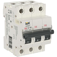 ARMAT Автоматический выключатель M06N 3P C 16А IEK AR-M06N-3-C016