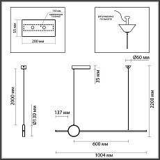 Подвесной светодиодный светильник Odeon Light Stilo 6601/30L 4