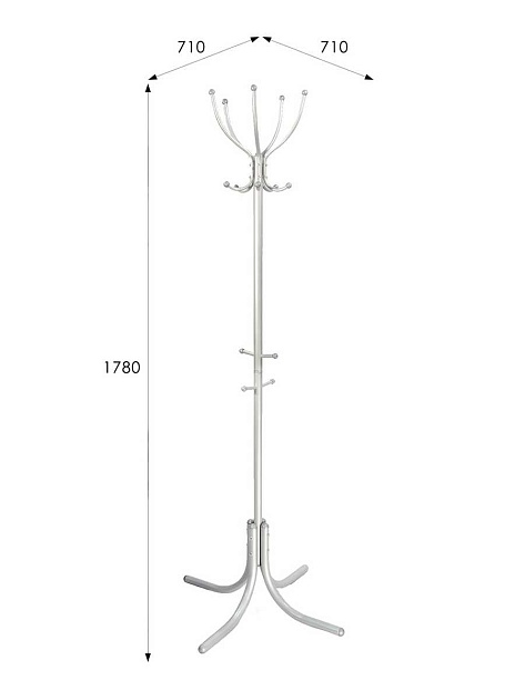 Напольная вешалка Мебелик М 10 002548 изображение 3 Напольная вешалка Мебелик М 10 002548 Фото № 3