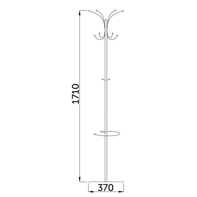 Напольная вешалка AksHome Antika черный, металл 50626 изображение 2 Напольная вешалка AksHome Antika черный, металл 50626 Фото № 2