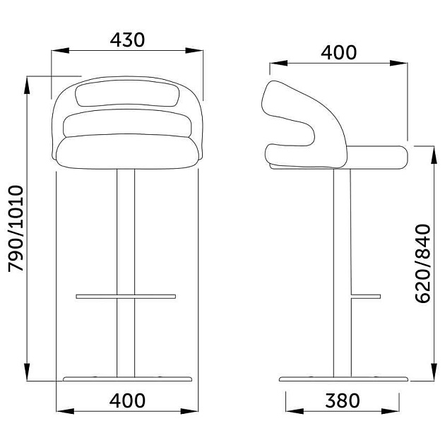 Барный стул AksHome Bruno чёрный, экокожа 31844 изображение 2 Барный стул AksHome Bruno чёрный, экокожа 31844 Фото № 2