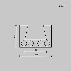 Шинопровод Maytoni Technical Busbar trunkings Elasity TRX160-115B 1