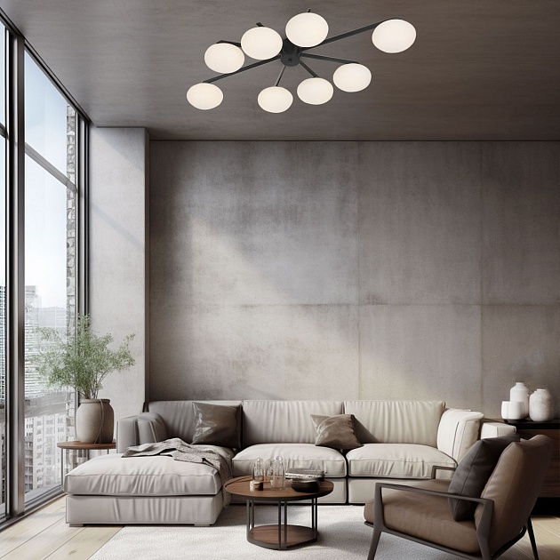 Потолочная люстра Eurosvet Opaline 70220/8 черный Фото № 5