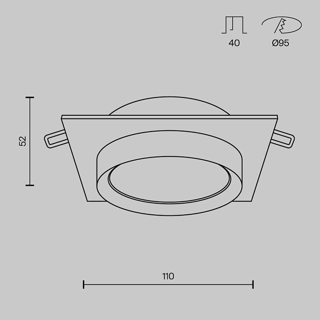 Встраиваемый светильник Maytoni Hoop DL086-GX53-SQ-WS Фото № 7