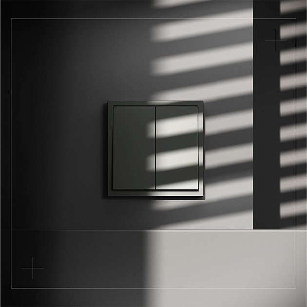 Выключатель встраиваемый Voltum S70 двухклавишный 10А, (титан) VLS020106 Фото № 7