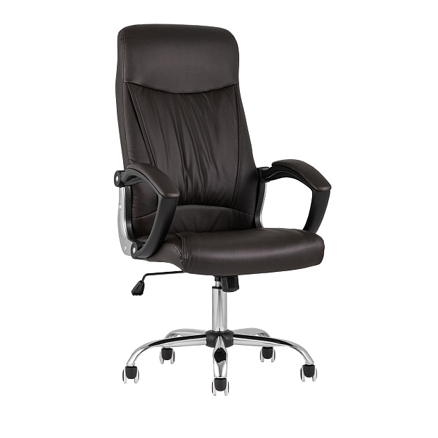 Кресло руководителя TopChairs Tower коричневое D-418 brown Фото № 1