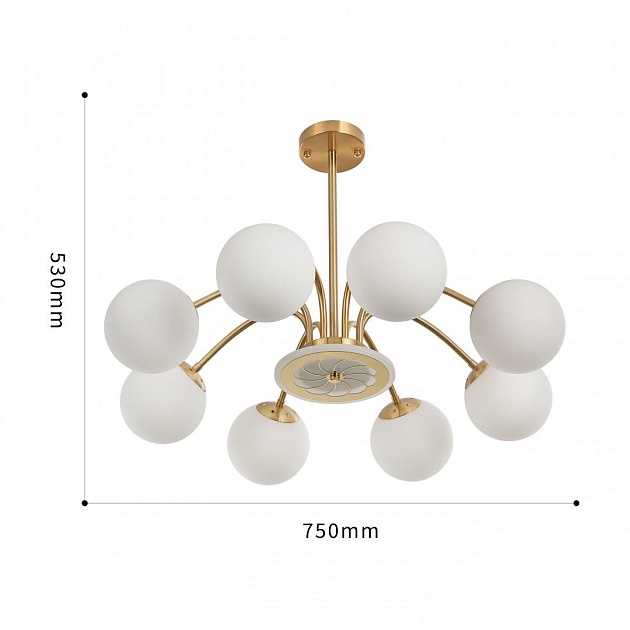 Подвесная люстра Arte Neapol71069 271069/8 GD изображение 2 Подвесная люстра Arte Neapol71069 271069/8 GD Фото № 2