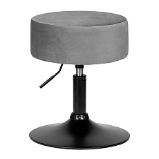 Пуф DOBRIN DANNY BLACK (серый велюр (MJ9-75)) 2050_BlackBase-LM DANNY BLACK