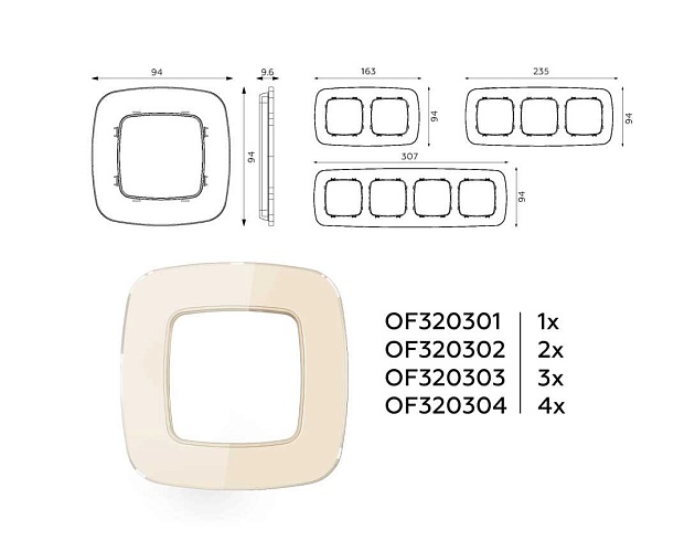 Рамка AMBRELLA VOLT OF320302 изображение 2 Рамка AMBRELLA VOLT OF320302 Фото № 2