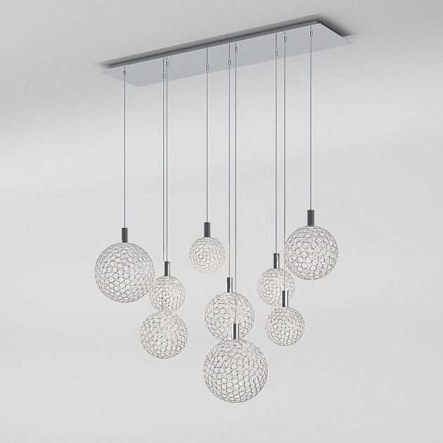 Подвесной светодиодный светильник Eurosvet Gemini 90353/9 хром Фото № 4