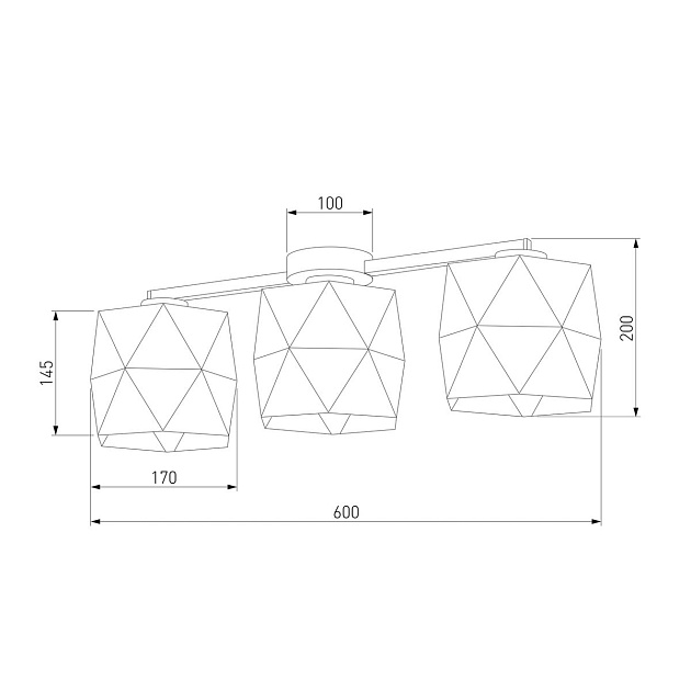 Потолочная люстра TK Lighting 1041 Siro Black Gold Фото № 2