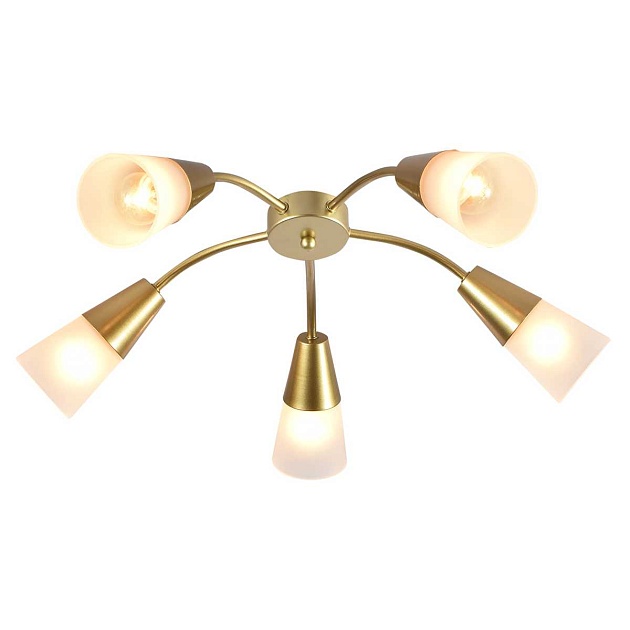 Потолочная люстра Escada Aquilegia 1100/5P Gold изображение 1 Потолочная люстра Escada Aquilegia 1100/5P Gold Фото № 1