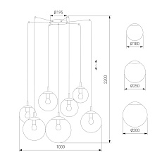 Подвесная люстра TK Lighting 4794 Esme 1